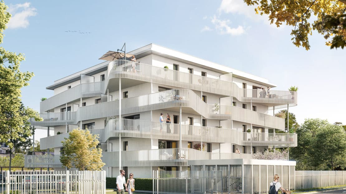 Programme immobilier Les Fontines | Acheter un appartement neuf à Arques, du T2 au T4 vue sur le canal de Neufossé